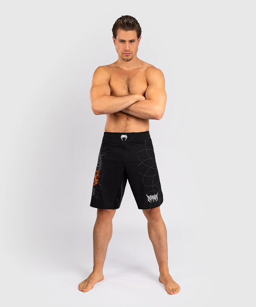Venum Gladiator 5.0 Mens Fight Shorts Black Silver photo