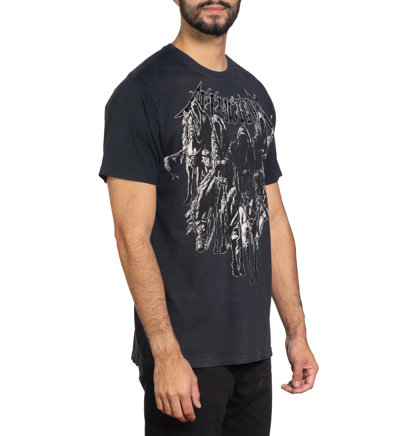 Affliction Black Night Tee Black Beauty Potassium Spray T-shirt photo
