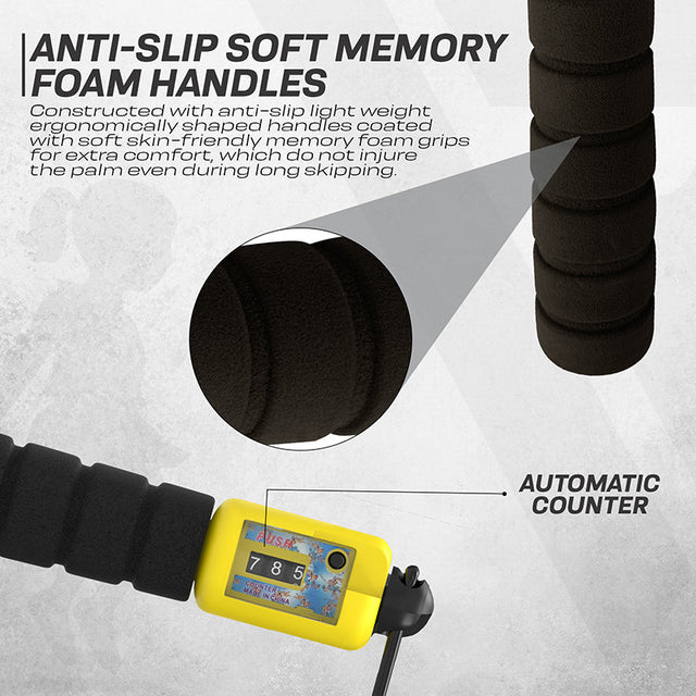 Скакалка RDX FP Kids 3m Adjustable Skipping Rope with Counter цена
