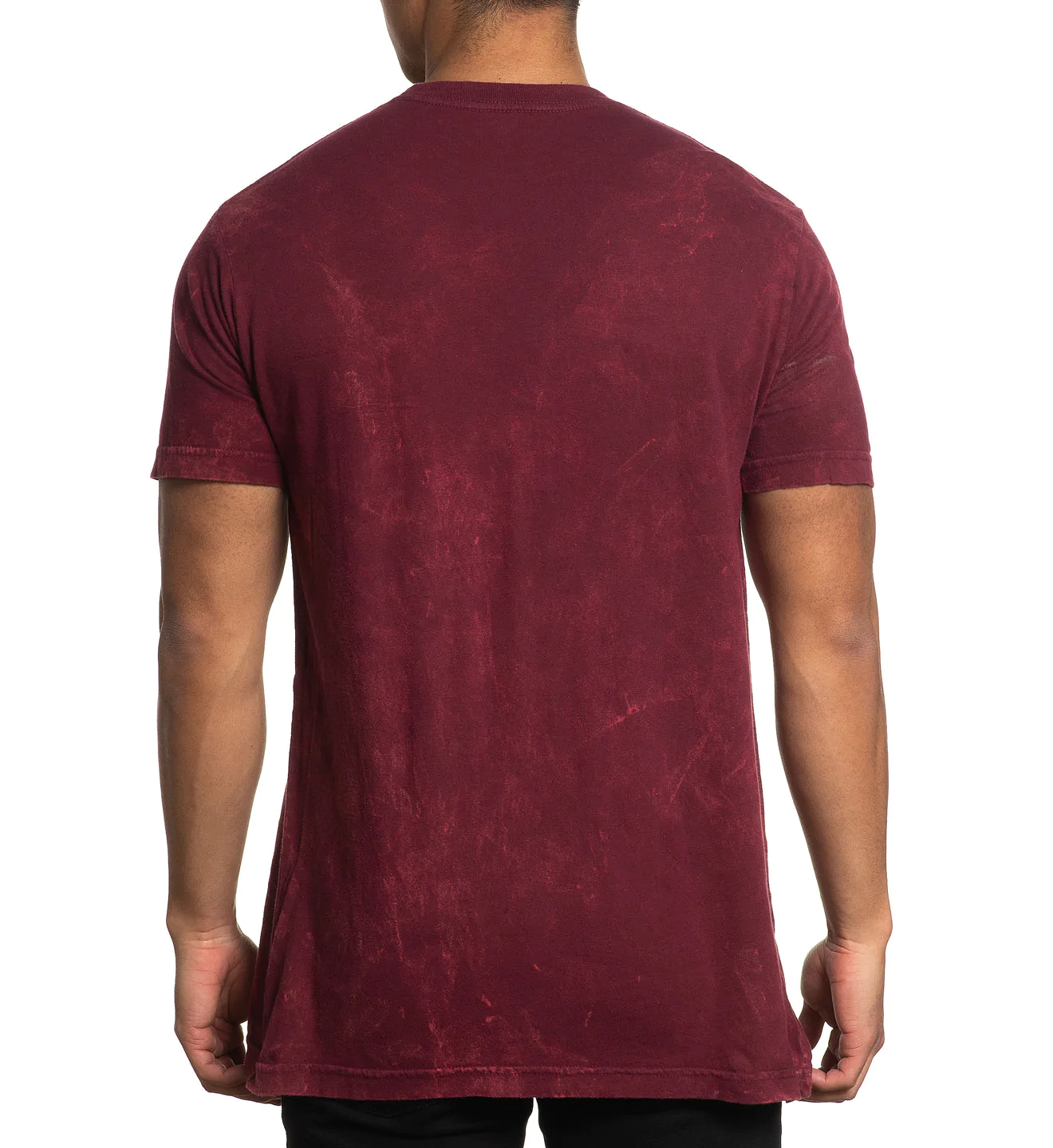 Футболка Affliction Post Human Burgundy Lava Wash купити