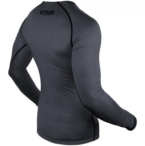 Компрессионная футболка Venum Contender 3.0 Compression T-shirt Long Sleeves Heather Grey/Black цена
