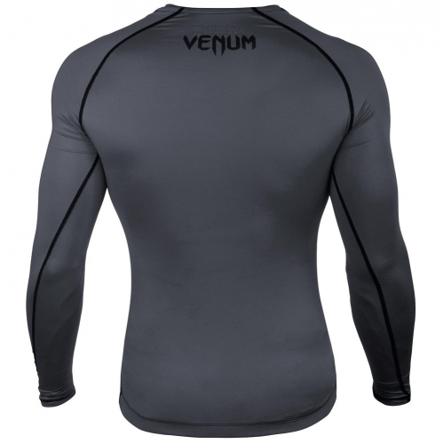 Компрессионная футболка Venum Contender 3.0 Compression T-shirt Long Sleeves Heather Grey/Black фото