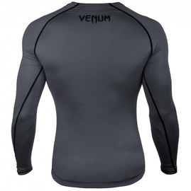Компрессионная футболка Venum Contender 3.0 Compression T-shirt Long Sleeves Heather Grey/Black, Фото № 4