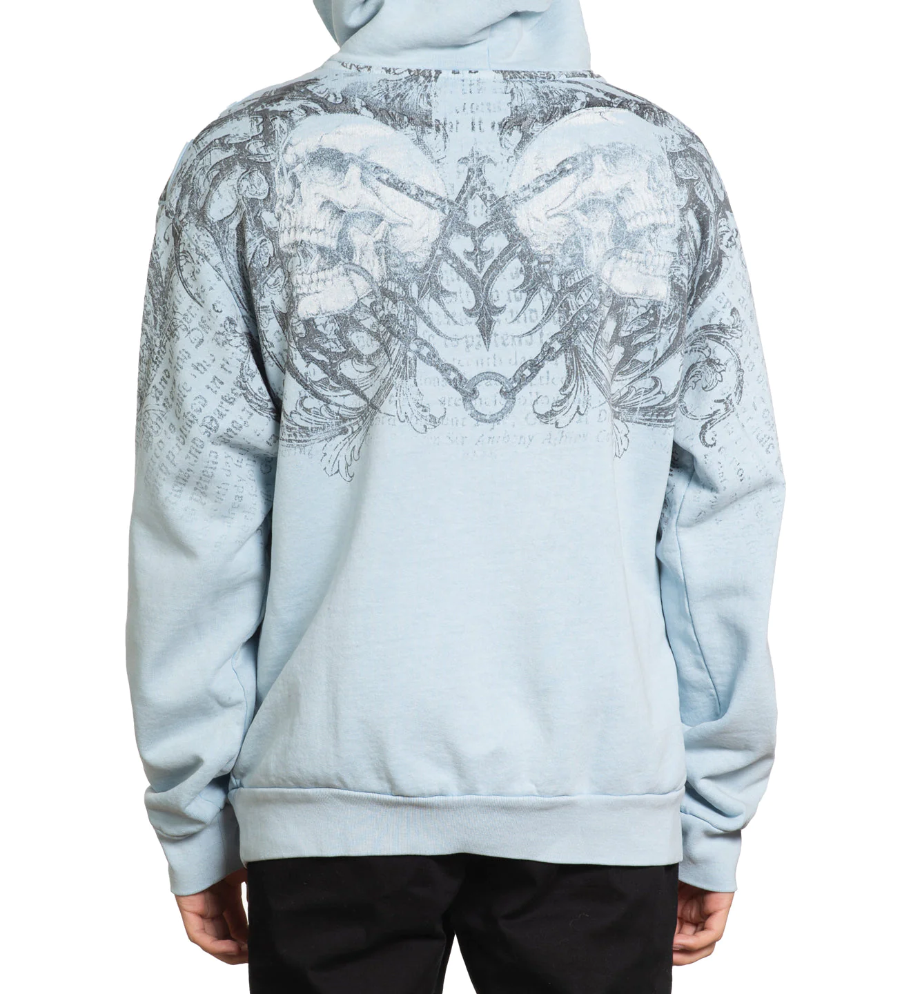 Affliction Collapse Po Hood Sky Blue Pigment Dye buy