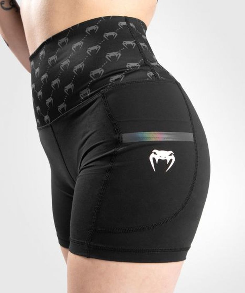 Жіночі компресійні шорти Venum Monogram Black Pink Gold ціна