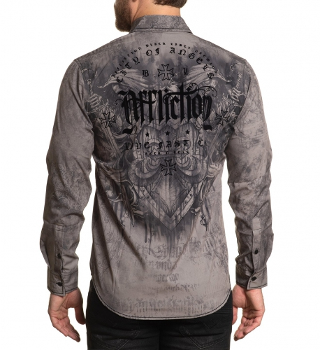 Affliction Conspiracy LS Woven Khaki shirt price