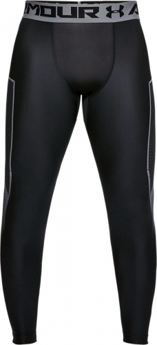 Компрессионные штаны Under Armour Mens HeatGear Armour Graphic Compression Leggins Black фото