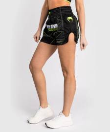 Женские тайские шорты Venum Training Camp 4.0 Muay Thai Short - Black/Neon Green цена