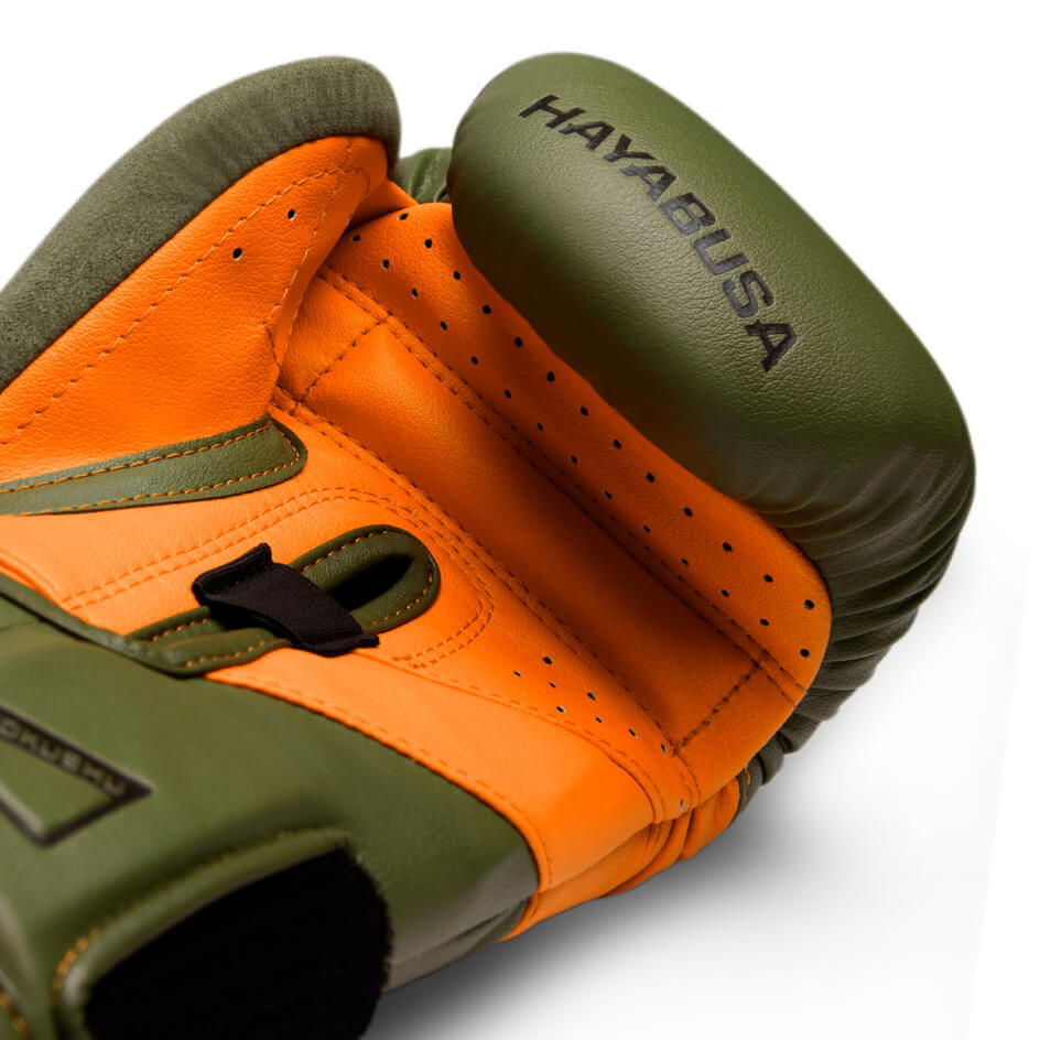Боксерские перчатки Hayabusa T3 Boxing Gloves Green Orange оригинал