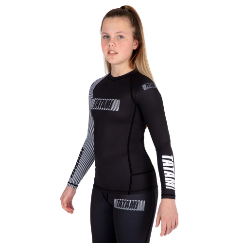 Детский рашгард Tatami Kids Essential 3.0 Long Sleeve Rash Guard Black White ціна