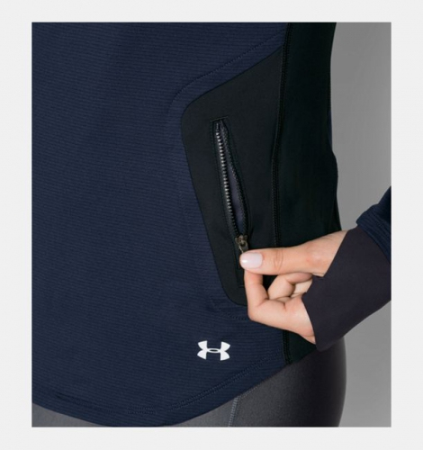 Женская спортивная кофта Under Armour Threadborne Balaclava Hoodie Midnight Navy оригинал