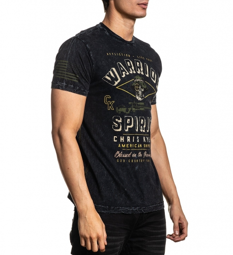 Футболка Affliction CK Valor SS Tee Black Lava Wash купить