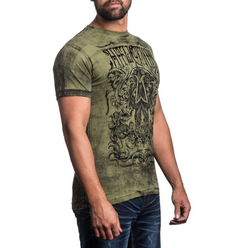 Affliction Cast Into Olive T-shirt buy