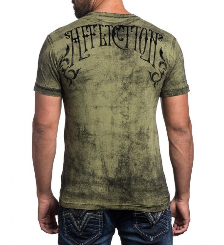 Affliction Cast Into Olive T-shirt price