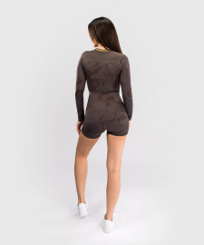 Жіночий рашгард UFC Venum FIGHT WEEK 4.0 Womens Rashguards Dark Brown фото