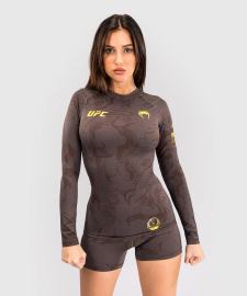 Жіночий рашгард UFC Venum FIGHT WEEK 4.0 Womens Rashguards Dark Brown