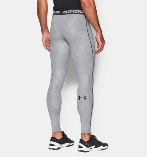 Компрессионные штаны Under Armour HeatGear Printed Compression Leggings Overcast Gray купить