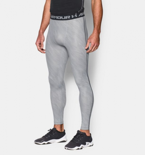 Компрессионные штаны Under Armour HeatGear Printed Compression Leggings Overcast Gray цена