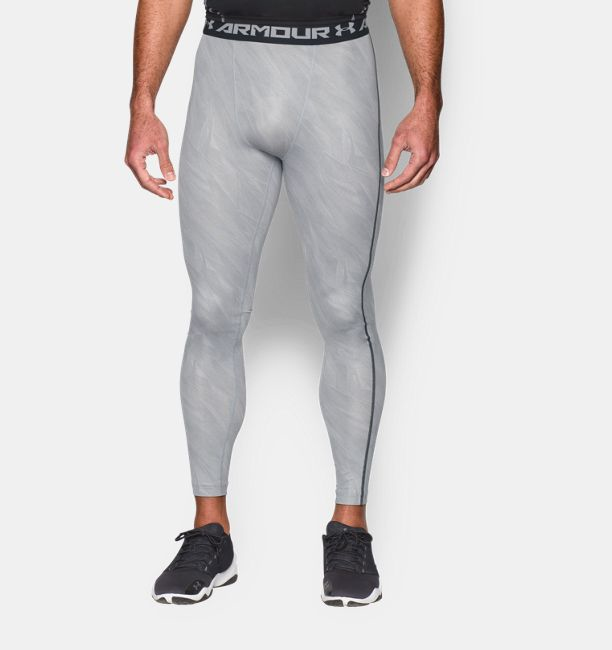 Компрессионные штаны Under Armour HeatGear Printed Compression Leggings Overcast Gray