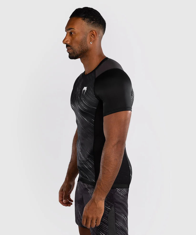 Рашгард Venum Rapid Short Sleeve Rashguard - Black/Storm Grey фото