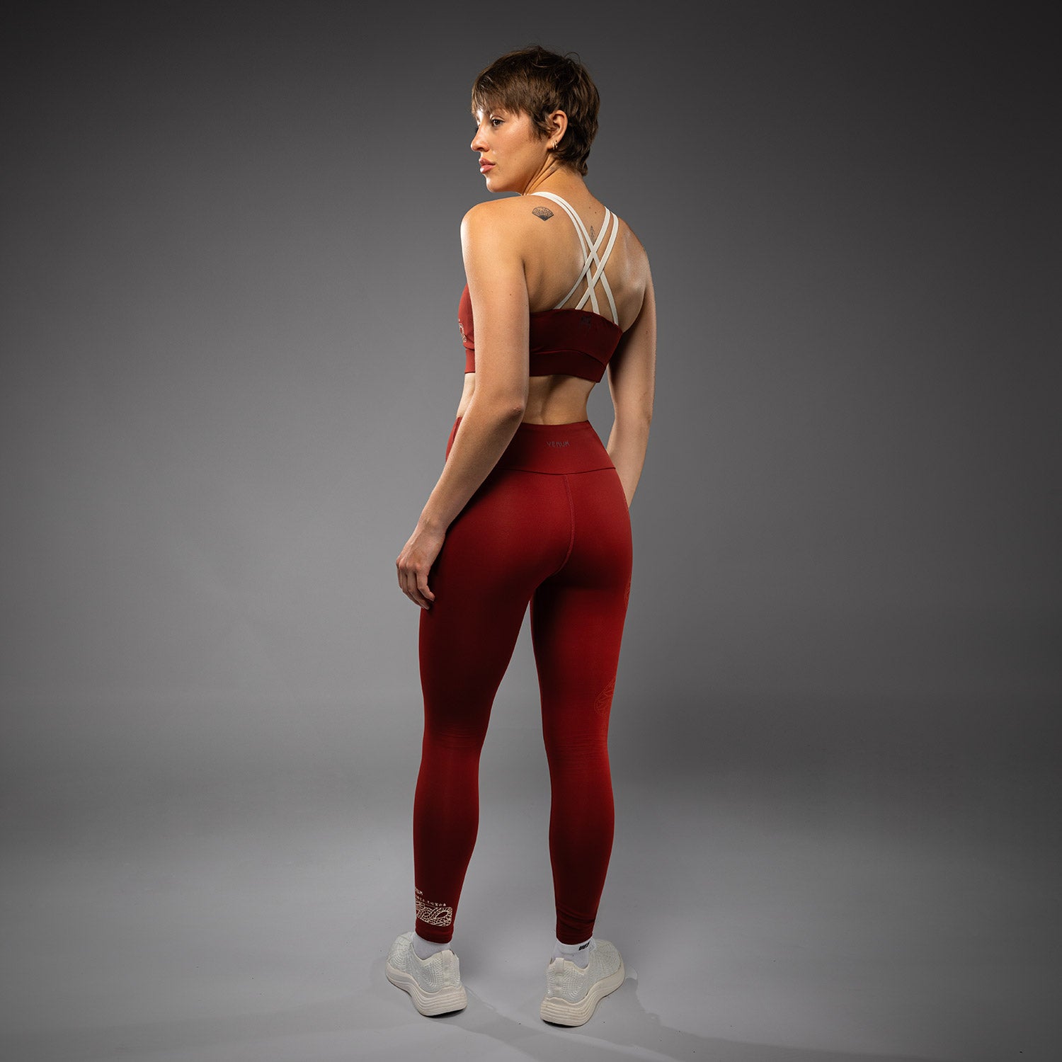 Жіночі легінси Venum Serpenti Leggings Burgundy Ivory купити