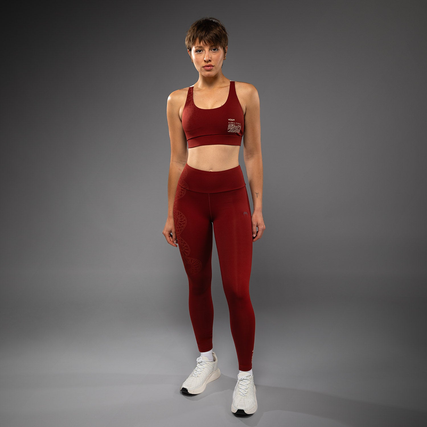 Жіночі легінси Venum Serpenti Leggings Burgundy Ivory