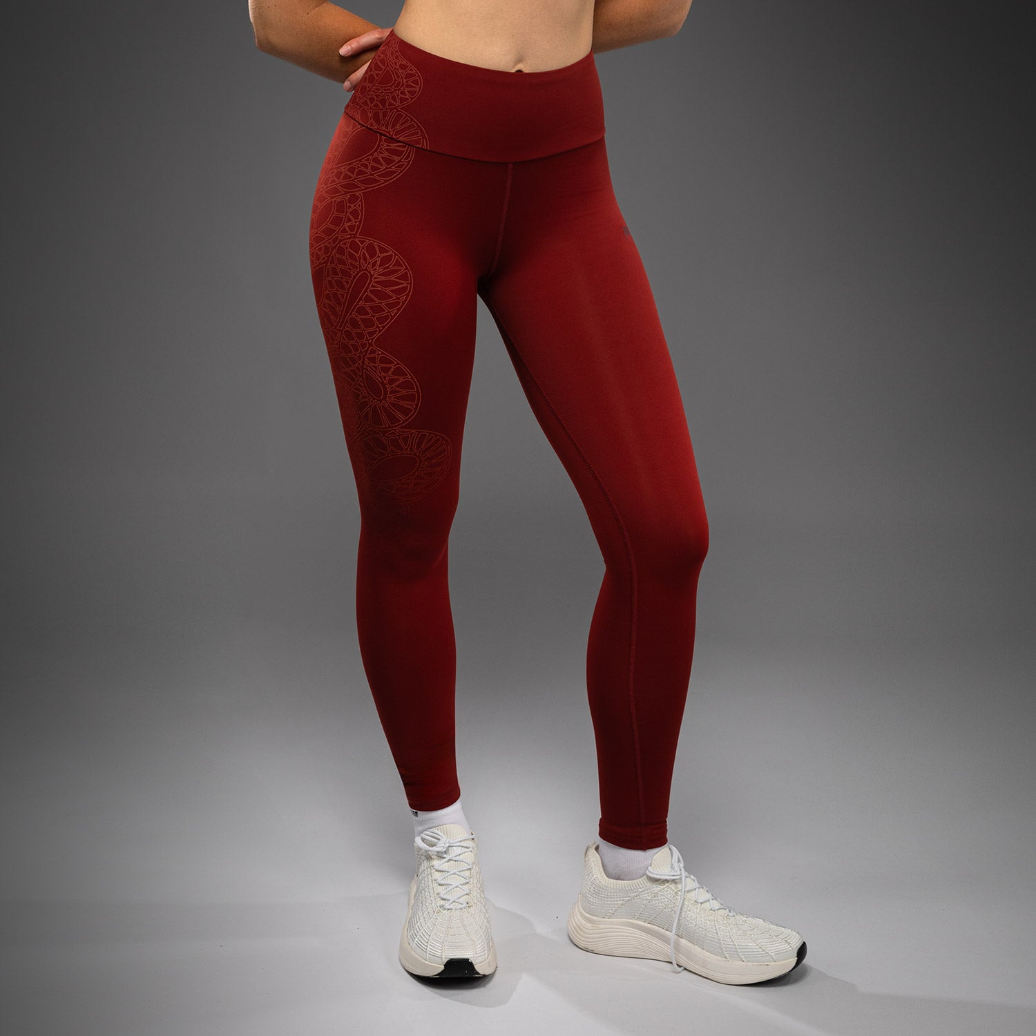 Жіночі легінси Venum Serpenti Leggings Burgundy Ivory розмір