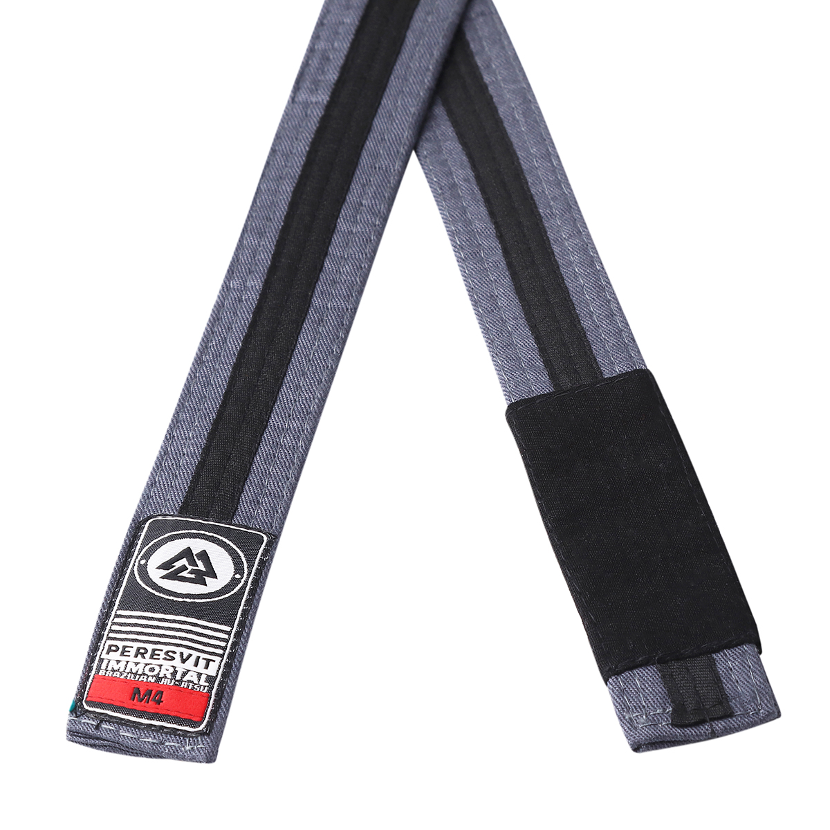 Детский пояс для кимоно Peresvit BJJ Belt Kids Grey Black Stripe купить