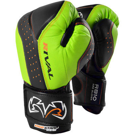 Боксерские перчатки Rival RB10 Intelli-shock Ergo Strap Bag Gloves Black Lime