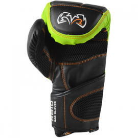 Боксерские перчатки Rival RB10 Intelli-shock Ergo Strap Bag Gloves Black Lime, Фото № 2