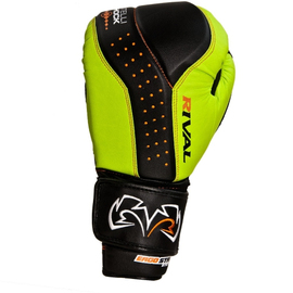 Боксерские перчатки Rival RB10 Intelli-shock Ergo Strap Bag Gloves Black Lime, Фото № 3