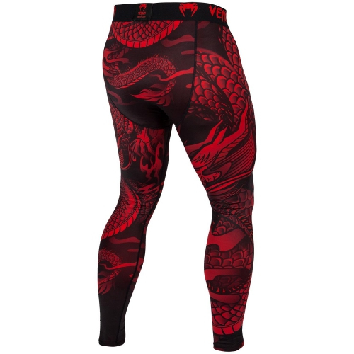 Компрессионные штаны Venum Dragons Flight Spats Red фото