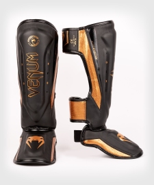 Venum Elite Evo Black Bronze shin guard