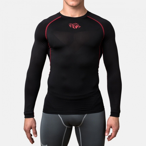 Компрессионная футболка Peresvit Air Motion Black Red Long Sleeve цена