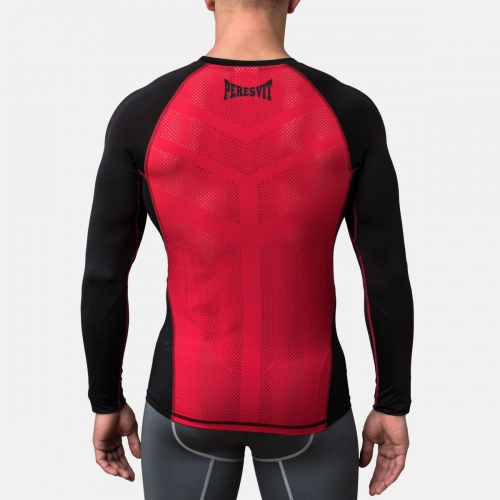 Компрессионная футболка Peresvit Air Motion Black Red Long Sleeve купить