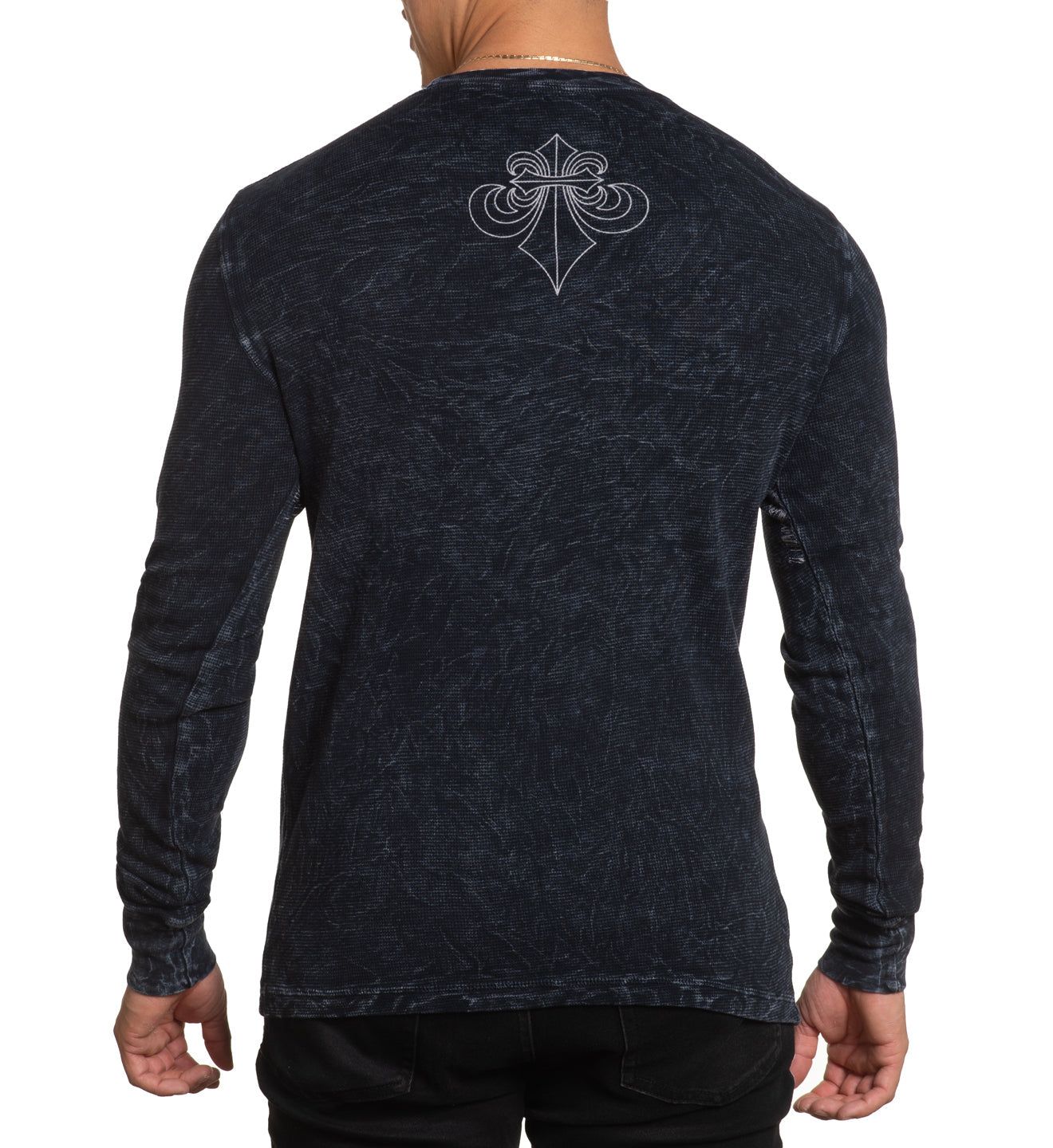 Лонгслів Affliction Angels Thermal Black Lava Wash купити