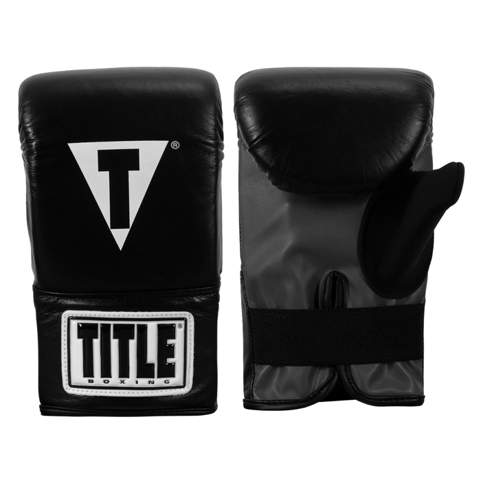 Снарядные перчатки Title Boxing Pro Leather Bag Gloves 3.0 Black Grey купить