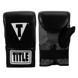Снарядні рукавиці Title Boxing Pro Leather Bag Gloves 3.0 Black Grey, Фото № 2