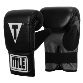 Снарядные перчатки Title Boxing Pro Leather Bag Gloves 3.0 Black Grey