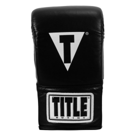 Снарядные перчатки Title Boxing Pro Leather Bag Gloves 3.0 Black Grey, Фото № 3