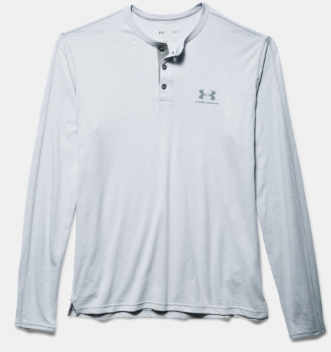 Лонгслів Under Armour Henley T-Shirt Air Force Gray Heather фото