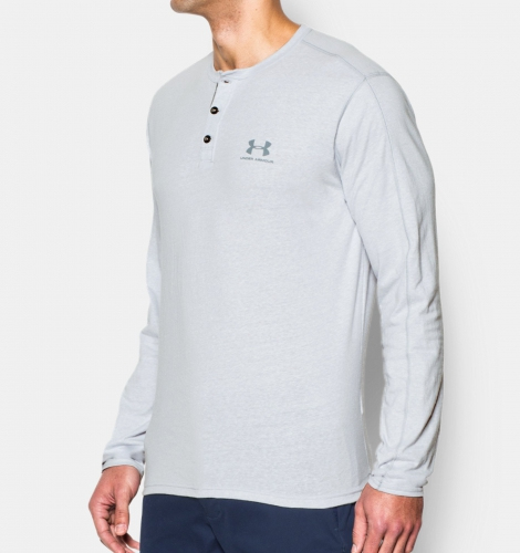 Лонгслів Under Armour Henley T-Shirt Air Force Gray Heather ціна