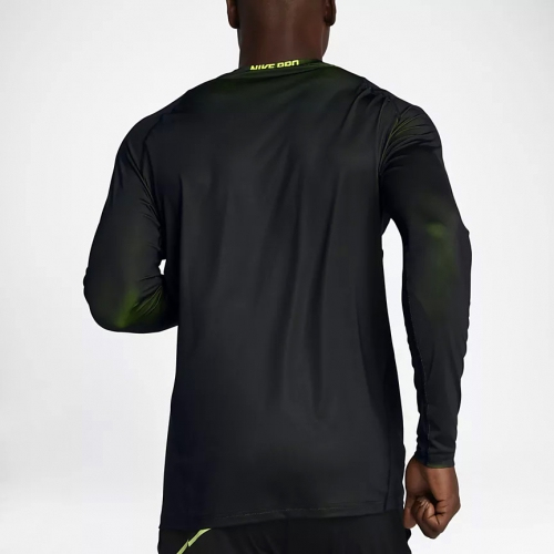 Nike Pro Colorburst Mens Long Sleeve Volt Black buy