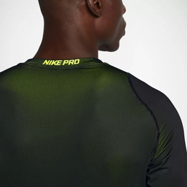 Лонгслив Nike Pro  Colorburst Mens Long Sleeve Volt Black, Фото № 6