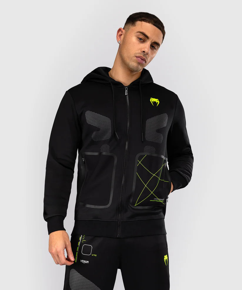 Venum Training Camp 4.0 Full Zip Hoodie - Black/Neon Green buy