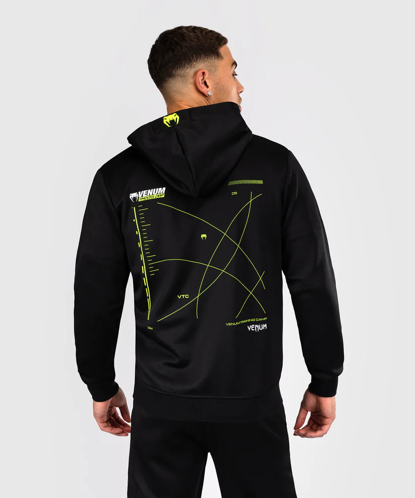 Venum Training Camp 4.0 Full Zip Hoodie - Black/Neon Green photo