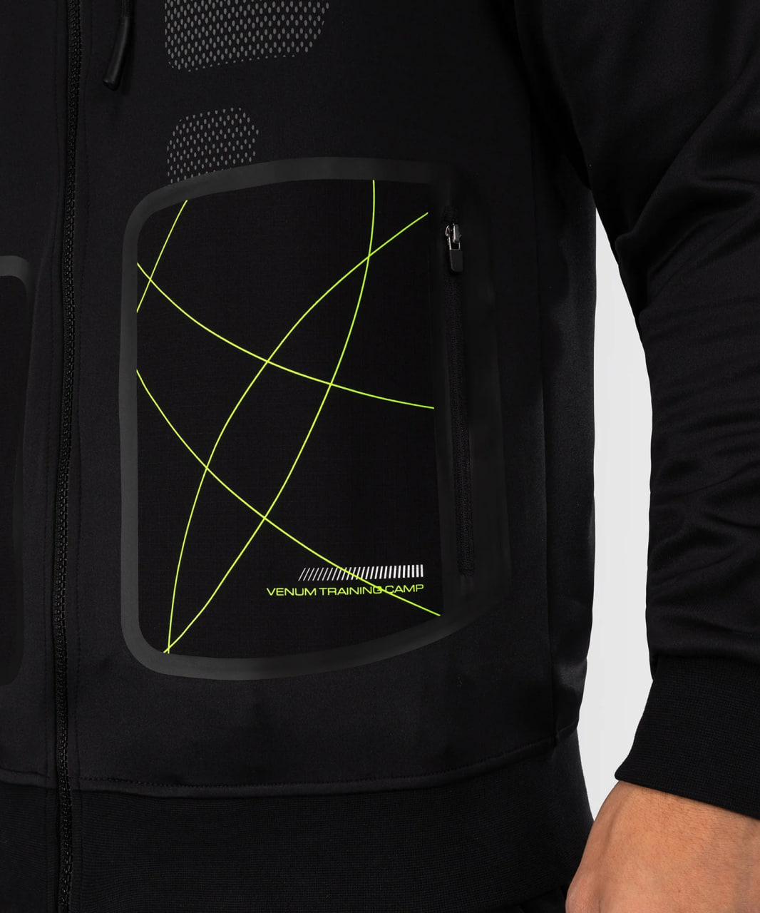 Venum Training Camp 4.0 Full Zip Hoodie - Black/Neon Green size
