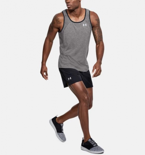 Under Armour Threadborne Swyft Singlet Charcoal T-shirt photo