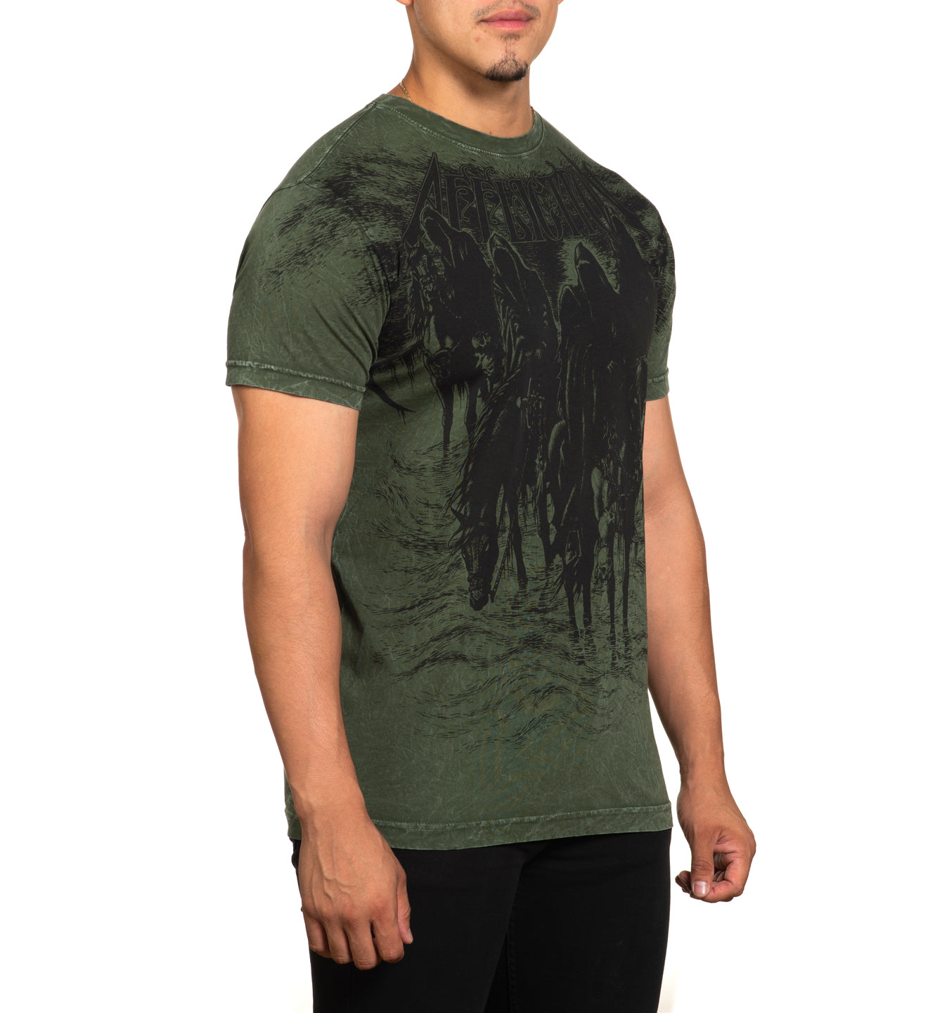 Футболка Affliction Black Night Tee Military Green ціна