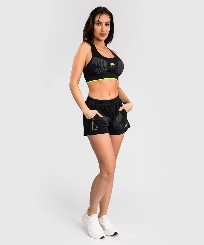 Спортивное бра Venum Training Camp 4.0 Sport Bra - Black/Neon Green оригинал